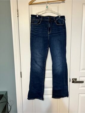American Eagle Outfitters Dark Blue Skinny Kick Leg Jeans
